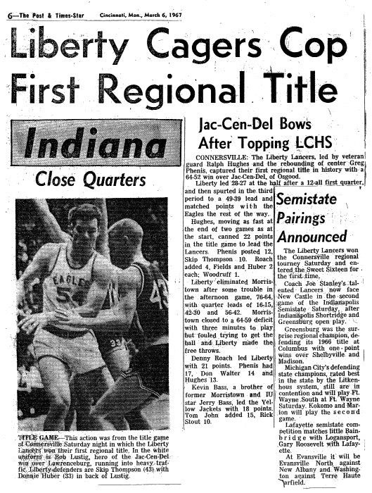 1967 Liberty Lancers tournament press clippings